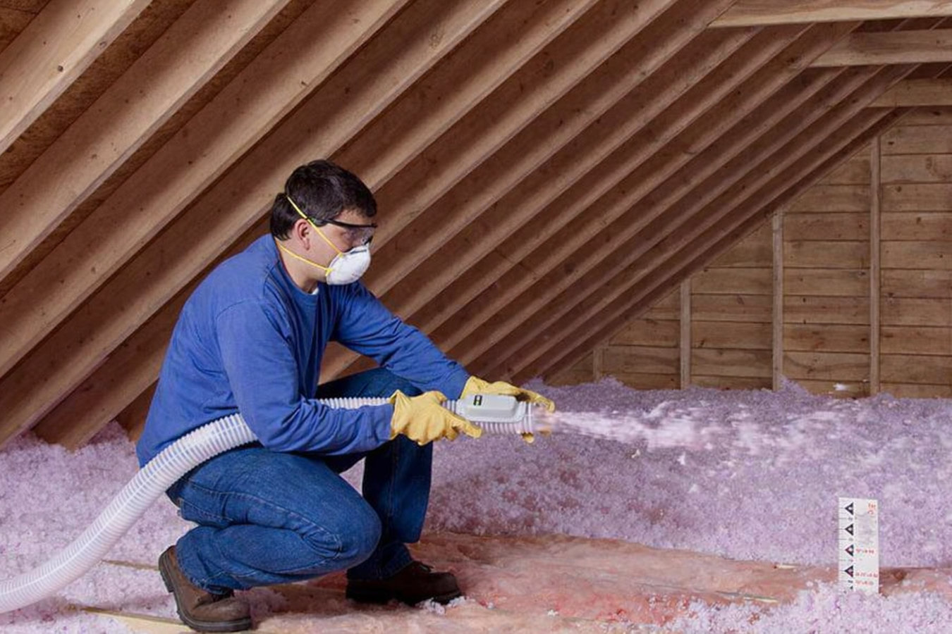 Blown-in insulation